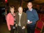 Geraldine Donnelly, Robert Close and Tony Convery who were presented during the concert with their Gradam Awards for services to Comhaltas