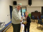 Peter receiving the Balinasloe Trophy for The Most Promising Musician
